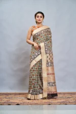 Liva Baffta Tussar Bagru Printed Saree