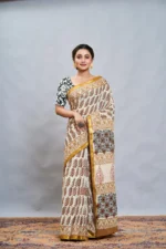 Liva Cotton Bagru Printed Saree