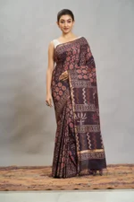 Liva Art Silk Dabu Ajrakh Printed Saree