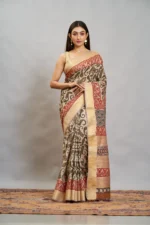 Liva Baffta Tussar Bagru Printed Saree