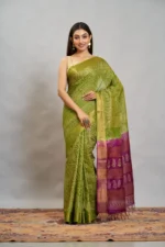 Liva Baffta Tussar Block Printed Saree