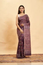 Liva Art Silk Dabu Ajrakh Printed Saree