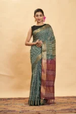 Liva Baffta Tussar Block Printed Saree