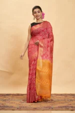 Liva Baffta Tussar Block Printed Saree