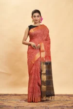 Liva Baffta Tussar Block Printed Saree