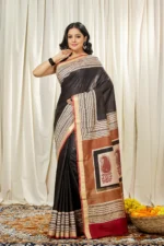 Liva Art Silk Maheshwari Bagru Printed Saree