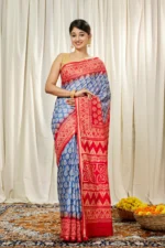 Liva Art Silk Block Printed Saree