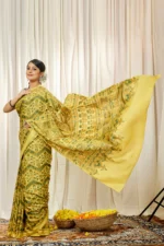 Modal Muslin Ajrakh Printed Saree 1