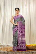 Liva Art Silk Block Printed Saree