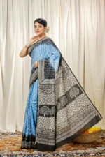 Liva Art Silk Block Printed Saree 1