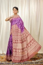 Liva Art Silk Block Printed Saree 1