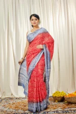 Liva Art Silk Block Printed Saree 1